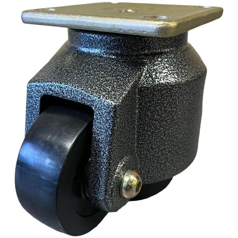 Pack Of 4 Heavy Duty Leveling Casters With 3 Inch Nylon Wheels And Top Plate Bolt And Nut, 2200 Lb Load Capacity, Steel Frame With Die Cast Aluminum Alloy, Perfect For Medical Carts, Test Rigs, Optical Benches