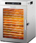Heavy Duty 14 Tray Food Dehydrator Engineered From Commercial Grade Stainless Steel, drying fruits at 190F.