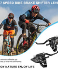 21 Speed Bike Shifter Lever Set With Gear Indicator And Grips, mountain bikers, 3x7 shifter, V Brake and Mechanical Disc compatible