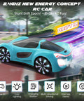 Blue Gesture Sensing Remote Control Car With Charging Dock 360 Degree Rotation Drift RC Stunt Toy in action