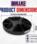 Round Floating Deck Block Pedestals for Pier and Shed Foundations, 10 inch diameter and 1.875 inch height, durable recycled plastic.