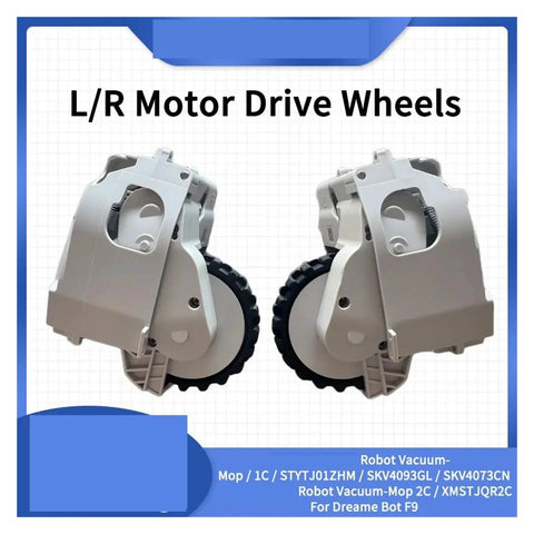 Left And Right Motor Wheel Parts For Robot Vacuums Compatible With Xiaomi And Mijia 1C 2C STYTJ01ZHM LR 2Pcs shown front view