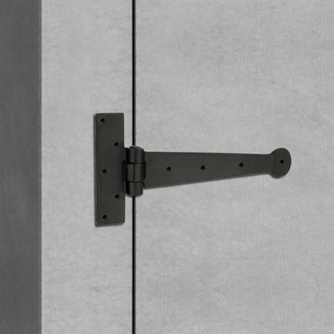 Hand Forged Tee Hinge Strap Hinge With Beeswax Finish Penny End Outdoor Gate Hardware Built To Last Sold Individually 12 Inch