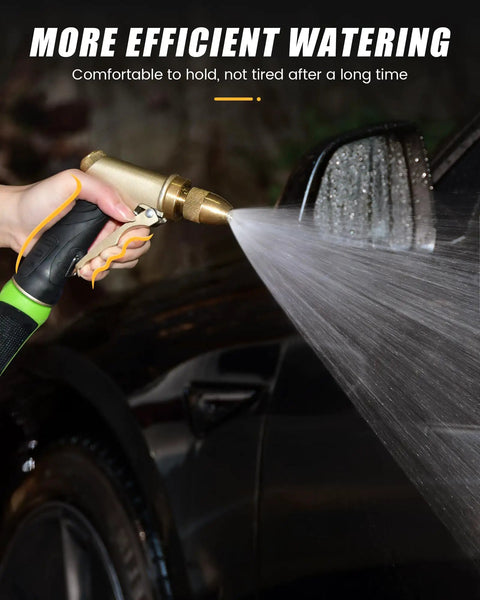 Heavy Duty Metal Garden Hose Nozzle With High Pressure And Adjustable Spray Patterns for car washing