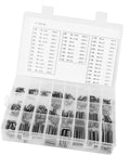 Roll Pin Set In Stainless Steel Assortment With Organized Box, Pro Grade Spring Tension Pins in Sizes M1.5 to M8 displayed.