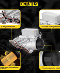 Aluminum Oil Cooler Filter Housing Assembly For Mercedes Benz 2006 2012 Models Details showing O-rings and microfilter paper