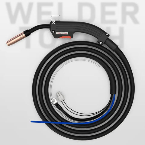 8 Ft 100A MIG Welding Gun Replacement Torch Stinger for Clarke 130EN 180EN Welders, coiled rugged 8 ft cable, black handle