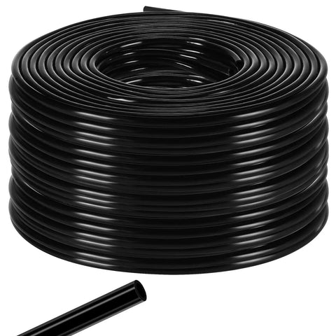 1640 Feet One Quarter Inch Drip Irrigation Tubing Kit For Garden And Lawn No Fuss Setup Drip Line, black coiled polyethylene tubing