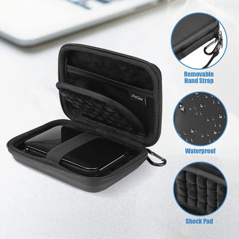 Durable 2.5 Inch External Hard Drive Case For Most Portable HDD And SSDs Fits Seagate Portable Backup Plus Expansion Game Drive One Touch Western Digital Elements My Passport Toshiba Canvio Basics Samsung T9 USB 3.0 Travel Carrying Case Black