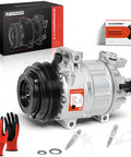 HV17 AC Compressor With Clutch And Prefilled Oil Compatible With Jeep Wrangler 2020 To 2023 V6 3.6L Plus Ram 1500 Classic with installation kit