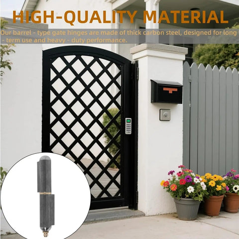 Heavy Duty Weld On Bullet Hinges Six Inch Carbon Steel Barrel Hinge Kit Zinc Coated For Heavy Gates Trailers And Smoking Pits Built Tough With Zero Drill Hassle
