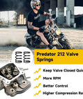 Racing 18lb Valve Springs Upgrade For Predator 212cc 196cc 224cc OHV Clone Engines GX160 GX200 Coleman Ct200uex with Main Jet Kit