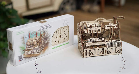 Old School 3D Wooden Puzzle Cash Register Box DIY Money Box Kit For Adults, Vintage Mechanical Model, Self Assembly Woodcraft Construction Kit, Retro Style Money Storage For Home Or Office Decor, wooden cash register kit box