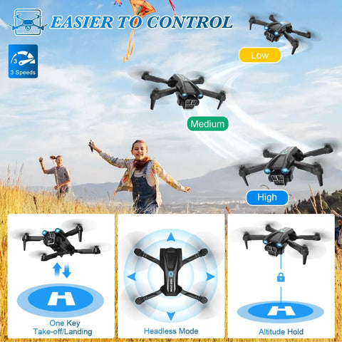 1080P HD Camera Mini Drone For Beginners And Adults With Two Batteries Carrying Case Stable Hover And Smooth Trajectory Flight