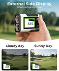 Game Changing Golf Range Finder With 2.4 Inch Color Touchscreen And Slope Detection Reads Up To 1312 Yards Fast Target Lock Easy Mode Switching Built For Sharper Shots And Lower Scores On The Course, handheld view