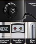 Commercial Coffee Urn 110-Cup 16L Fast Brew Stainless Steel Hot Beverage Dispenser temperature control display details