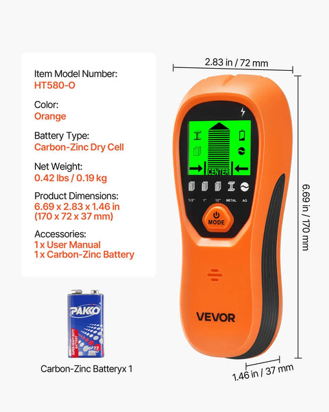 No More Blind Swinging Drill Holes 5in1 Stud Finder Wall Scanner With Sharp Smart Sensor And Crisp Lcd Readout Audio Alert For Pinpointing Wood Joists Metal Pipes And Hidden Ac Cables Precision Center Edge Detection Tool Shed Staple