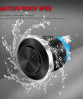 12V 19mm Momentary Horn Push Button Switch Waterproof Round Power Button For RV Truck Boat Marine showing IP65 waterproofing