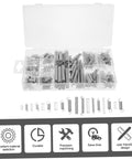 200 Piece Compression And Extension Spring Kit Assorted Steel Springs Heavy Duty Resistant Set Perfect For DIY Repairs Home Fixers Versatile Projects With Storage Case Built Tough! in organizer case