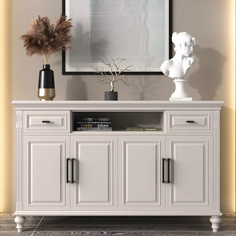 White cabinet with vase, statue, and modern decor, featuring 15 Pack Black Cabinet Pulls 8 Inch Drawer Handles For Kitchen Cabinets And Dressers Stainless Steel Modern Hardware Center To Center 204mm Overall Length 215mm Lightweight Hollow Construction Anti Corrosion
