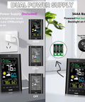 Wireless Indoor Outdoor Weather Station with Thermometer and Humidity Monitor, dual power supply, adjustable backlight