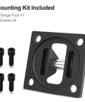 Foot Flange Mount Bracket For 63mm Bore SC Series Pneumatic Cylinders Double Ear Type With 4 Mounting Screws Heavy Duty Iron