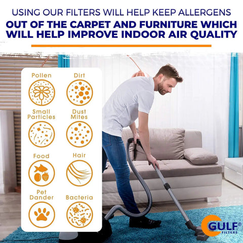 Man using vacuum with Replacement Filter For Wet Dry Vacuum 90304 Pleated Cartridge Filter For 5 Gallon Canister Vacuums