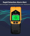 Stud Finder Wall Scanner 6 In Stud Detector With Lcd Display Alarm Magnet for accurate detection, shown in orange with display.