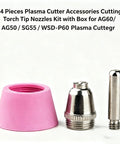 Heavy Duty Plasma Cutter Torch Tip Nozzle Kit 24 Pieces For AG60 AG50 SG55 WSD P60 With Box Pro Grade Durable Consumables