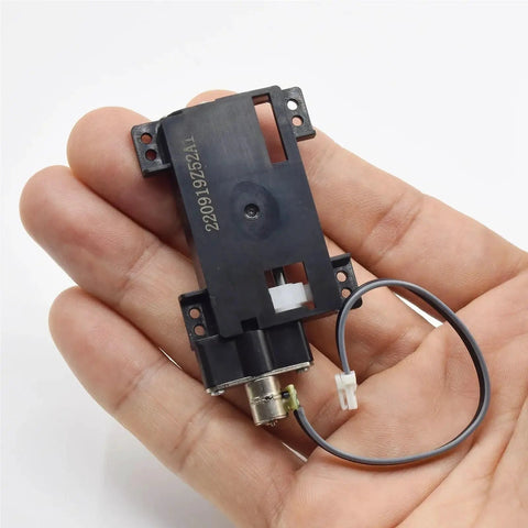 Precision Linear Actuator With Planetary Gear Stepper Motor 6mm Screw 30mm Stroke 2 Phase 4 Wire shown in hand for size reference.