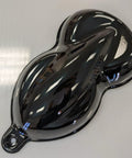Premium Quality Hella Smooth Ready Mixed Tinted Teal Auto Paint Basecoat Full Gallon With Slow Reducer Added For Easy Spray Gun Coverage And Factory Fresh Custom Finish on a glossy spray sample.