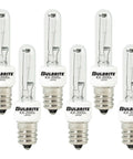 60 Watt Dimmable Krypton Xenon T3 E12 Candelabra Base Clear Bulb Pack of 6 For Lamps And Chandeliers Fully Dimmable Without Performance Loss