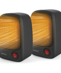 Small Space Heater With Overheat Protection, 500W PTC Ceramic, fast heating and whisper quiet, ultra portable electric heater