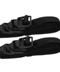 Pair of black adjustable straps for 8 Pack Adjustable Lawn Aerator Shoes Straps For Garden Walk On Spiked Sandals