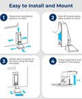 Installation steps for Heavy Duty Carbon Steel Door Stopper Features Hydraulic Soft Close For Smooth Operator Swing Tough As Nails.
