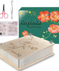 Pro Grade Eight Layer Flower Press Kit 6.3 By 8.3 Inch Wooden Flower Press for kids and adults with accessories and box.