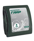 Heavy Duty Waterproof Tarp 8x10 Ft With Reinforced Edges And Grommets for camping roof boat RV pool or tent, package view