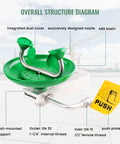 Emergency Wall Mount Eyewash Station OSHA Approved Rugged 304 Stainless Steel Plumbing Eyewash Unit With ABS Basin Diagram