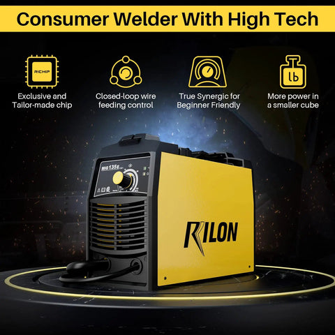 Dope Beginner Friendly MIG Welder 135E Flux Core 110V Inverter With Inner Wire Feeder Portable Gasless Welding Kit 100A DC
