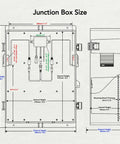 Badass Weatherproof Ip65 Outdoor Electrical Junction Box Heavy Duty Abs Plastic Enclosure dimensions and layout diagram.