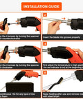 Installation guide for Rongter 200W Air-Cooled Electric Hot Knife Foam Cutter Tool with detailed steps.