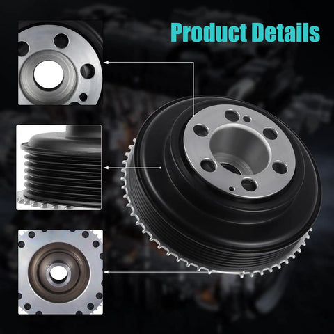 Close-up of Harmonic Balancer Crankshaft Pulley 2.0L Replacement For Land Rover Discovery Sport Range Rover Evoque LR068885