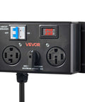 Handy Manual Ev Charger Switch That Plugs Right Into Nema 14 30 Or 14 50 Dryer Outlets For Level 2 Electric Vehicle Charging Up To 24 Amps At 240 Volts With Built In Circuit Breaker. Close-up view of the electrical panel.