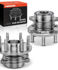Two Front Wheel Bearing And Hub Assembly Set For Chevrolet Colorado 2015-2022 And GMC Canyon 2015-2022 6 Lug 4WD Only Replacement High Load Capacity With Durable Roller Bearing shown with packaging box