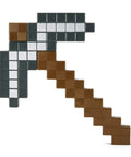 Life Size Minecraft Iron Pickaxe Prop for Collectors and Players, Realistic Plastic Tool for Roleplay, Mining Themed Toy for Kids