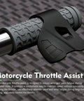 Built Damn Tough Motorcycle Cruise Control With Anti Slip Inner Ring Grip Throttle Accelerator Assist Handle close-up on grip.