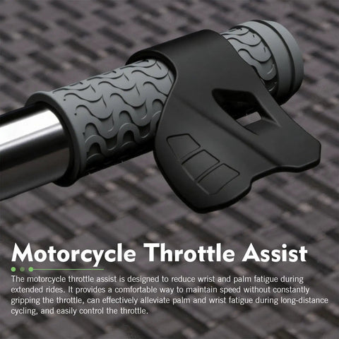 Built Damn Tough Motorcycle Cruise Control With Anti Slip Inner Ring Grip Throttle Accelerator Assist Handle close-up on grip.