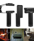 1 Inch Hardy Tool Set For Blacksmithing Forge Hot Cut Stake Creasing Stake And Spring Fuller 3 Piece Kit on display