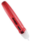 Red non contact voltage tester from Two Piece Electrical Safety Kit With Non Contact Voltage Tester And GFCI Outlet Tester For Home Or Job Site Detects 50 To 600 Volts With Visual And Audible Alerts Pocket Clip Contoured Grip And Shows Five Wiring Errors
