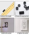Step-by-step DIY guide using 400 Pack Nylon Electrical Outlet Spacers, ABS Round Spacers And Standoffs, Plastic Washers, Black, 14 Size Range